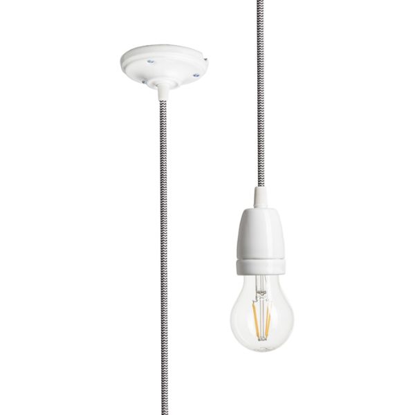 Kép FABIO függesztő készlet fekete/fehér porcelán 230V LED E27 15W