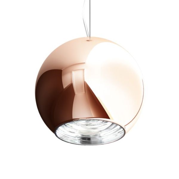 Kép BEAU MONDE 25 függő lámpa  réz üveg 230V LED E27 15W