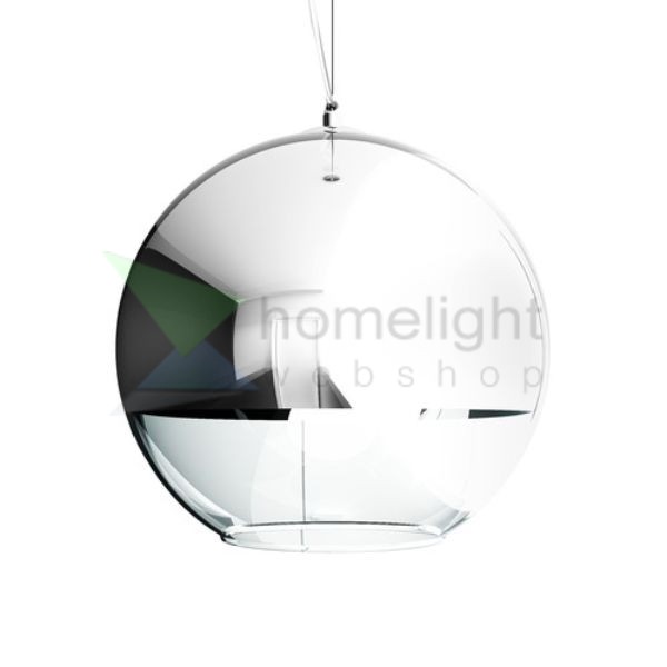 BEAU MONDE 35 függő lámpa  krómozott üveg/tiszta üveg 230V LED E27 15W