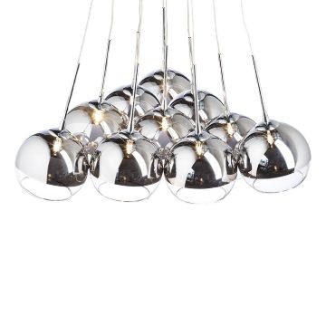 Kép ASTRAL függő lámpa krómozott üveg/tiszta üveg 230V/12V G4 10x20W