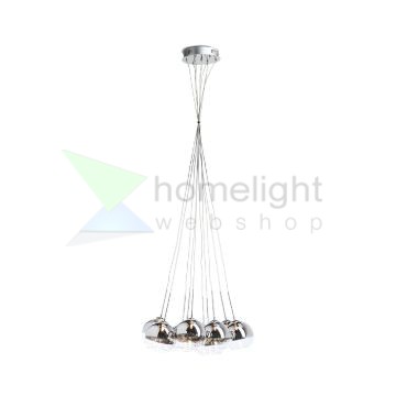 ASTRAL függő lámpa krómozott üveg/tiszta üveg 230V/12V G4 10x20W
