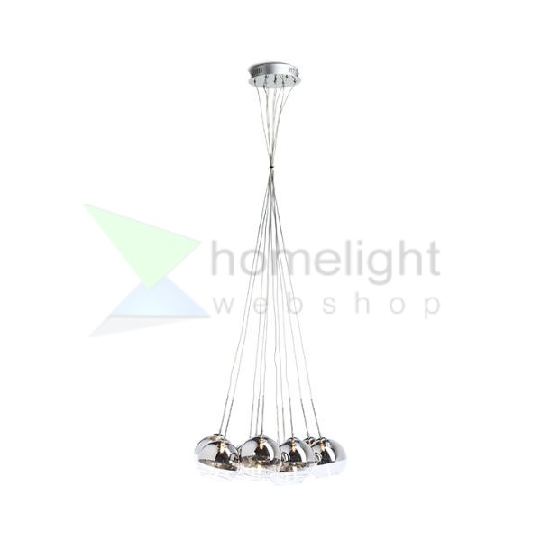 ASTRAL függő lámpa krómozott üveg/tiszta üveg 230V/12V G4 10x20W