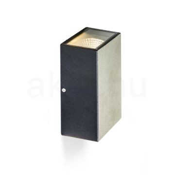 Kép DIXIE 10x16 fali lámpa fekete 230V LED 2x5W 84° IP54 3000K