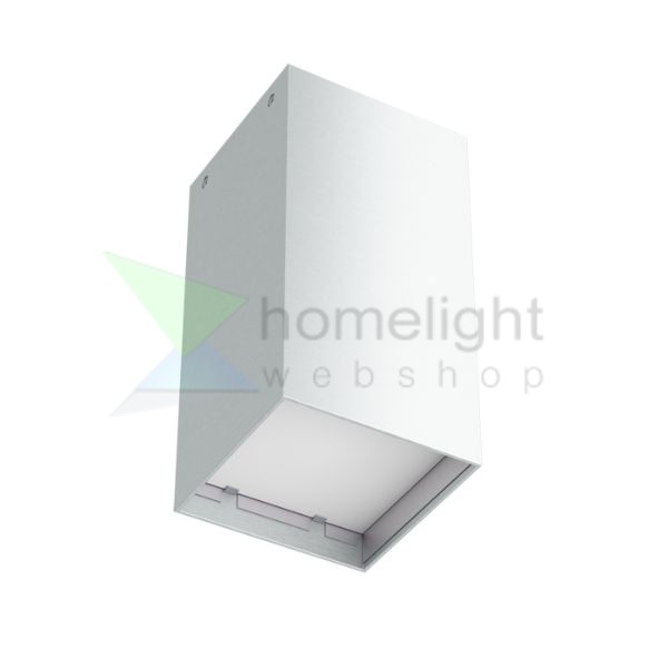 MEA mennyezeti szögletes lámpa  szálcsiszolt alumínium 230V LED E27 15W