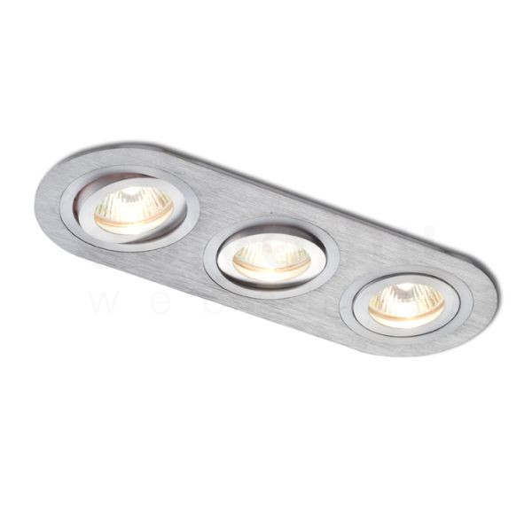 Kép BIZZ III dönthető  szálcsiszolt alumínium 12V GU5,3 3x50W