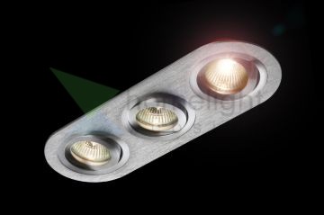 BIZZ III dönthető  szálcsiszolt alumínium 12V GU5,3 3x50W