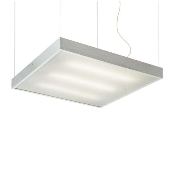 Kép STRUCTURAL 55x55 függő lámpa szálcsiszolt alumínium 230V 2G11 3x36W