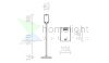 FRISCO T asztali lámpa fekete  230V LED 4.2W 120°  3000K