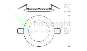 DADA 12 süllyesztett lámpa fehér 230V LED 6W 3000K