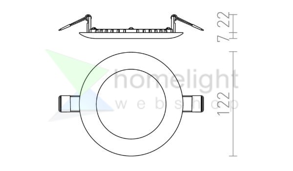 DADA 12 süllyesztett lámpa fehér 230V LED 6W 3000K