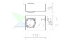 KORSO II fali lámpa fekete elox 230V LED 2x3W 120° IP54 3000K