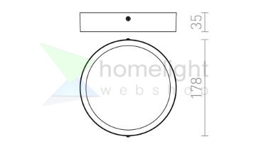 HUE R 17 mennyezeti lámpa dekoratív bükk 230V LED 18W 3000K