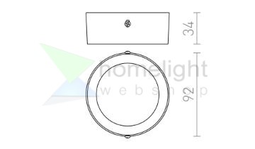 HUE R 9 mennyezeti lámpa fekete króm 230V LED 6W 3000K