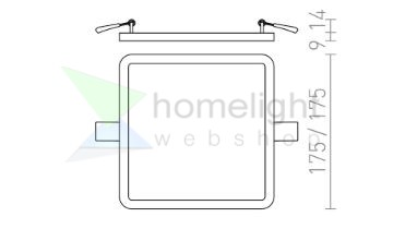 HUE SQ 17 süllyesztett lámpa króm 230V LED 18W 3000K