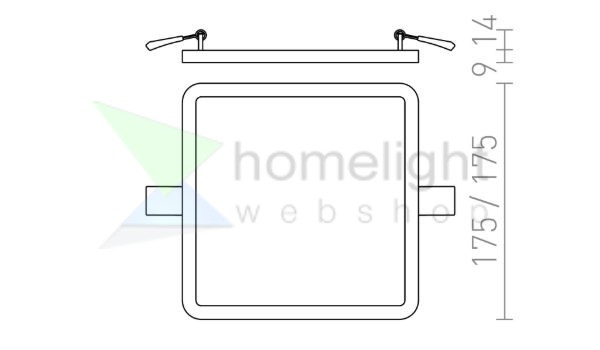 HUE SQ 17 süllyesztett lámpa króm 230V LED 18W 3000K