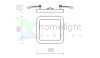 HUE SQ 9 süllyesztett lámpa fehér 230V LED 6W 3000K