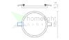 HUE R 17 süllyesztett lámpa fehér 230V LED 18W 3000K