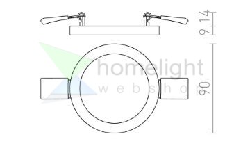 HUE R 9 süllyesztett lámpa matt nikkel 230V LED 6W 3000K