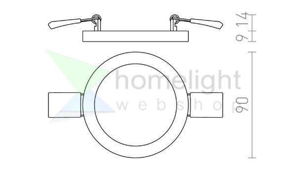 HUE R 9 süllyesztett lámpa matt nikkel 230V LED 6W 3000K