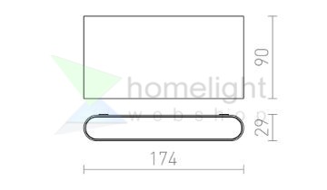CHOIX 175 fali lámpa antracitszürke 230V LED 10W IP54 3000K