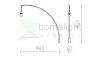 BEND fali ívelt lámpatest  matt nikkel 230V LED E27 15W