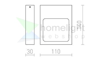LEA fali lámpa fehér 230V LED 6W 3000K