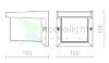 HIDE SQ fali lámpa antracit  230V LED E27 15W IP44