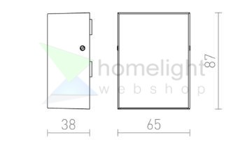 PEKKO fali lámpa fehér 230V LED 3W 67° IP54 3000K
