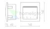 GORDIQ M süllyesztett lámpa fehér 230V LED 3W IP65 3000K