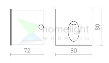 ELICA SQ süllyesztett lámpa szálcsiszolt alumínium 230V LED 3W IP54 3000K