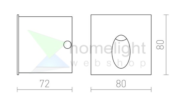 ELICA SQ süllyesztett lámpa szálcsiszolt alumínium 230V LED 3W IP54 3000K