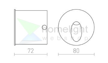 ELICA R süllyesztett lámpa szálcsiszolt alumínium 230V LED 3W IP54 3000K
