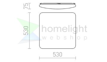 SEMPRE SQ 53 mennyezeti mozgásérzékelő  tej akril 230V LED 56W  3000K