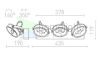 KELLY LED III fali lámpa fekete  230V LED 3x12W 24°  3000K