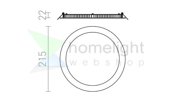 SLENDER R 22 süllyesztett lámpa fekete króm 230V LED 18W 3000K