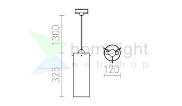 CLAUDIA háromfázisú áramkörös sínre  tejüveg 230V LED E27 15W