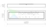 STRUCTURAL LED 60x15 felületre szerelhető fehér  230V LED 22W  3000K