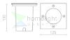 RIZZ SQ 125 rozsdamentes acél 230V LED 7W 41° IP67 3000K