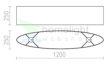 CASUAL 120/25 lámpabúra  Monaco benzin kék/ezüst PVC  max. 23W