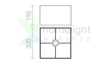 TEMPO 30/19 lámpabúra  Polycotton fehér/fehér PVC  max. 23W
