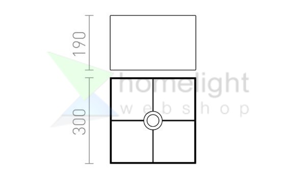 TEMPO 30/19 lámpabúra  Polycotton fehér/fehér PVC  max. 23W