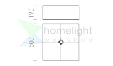 TEMPO 50/19 lámpabúra  Polycotton fehér/fehér PVC  max. 23W