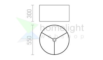 RON 55/30 lámpabúra  Polycotton fehér/fehér PVC  max. 23W
