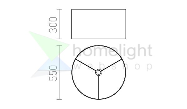 RON 55/30 lámpabúra  Polycotton fehér/fehér PVC  max. 23W
