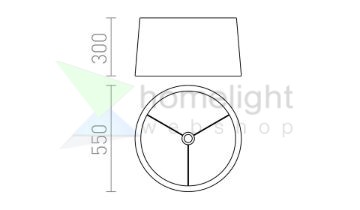 ASPRO 55/30 lámpabúra  Polycotton fekete/arany fólia  max. 23W