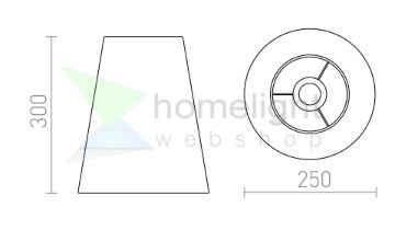 CONNY 25/30 asztali lámpaernyő Polycotton fekete/réz fólia max. 23W