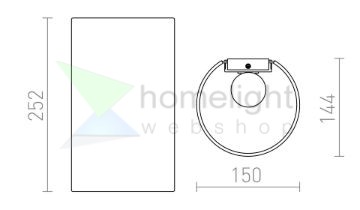 RON W 15/25 fali lámpa  Polycotton fekete/réz fólia 230V LED E27 15W