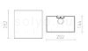 Kép LOPE W 25/14 fali lámpa  Polycotton fekete/arany fólia 230V LED E27 15W