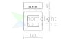SLENDER SQ 12 felületre szerelhető matt nikkel 230V LED 6W 3000K