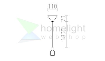 LISA függesztő készlet piros  230V LED E27 15W